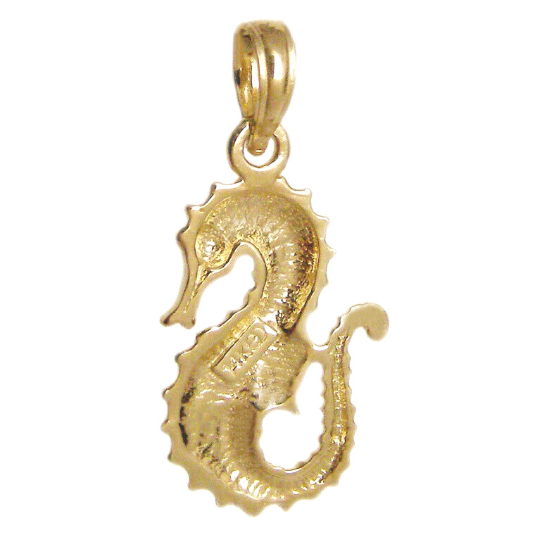 New 14k Gold Seahorse Pendant/Charm