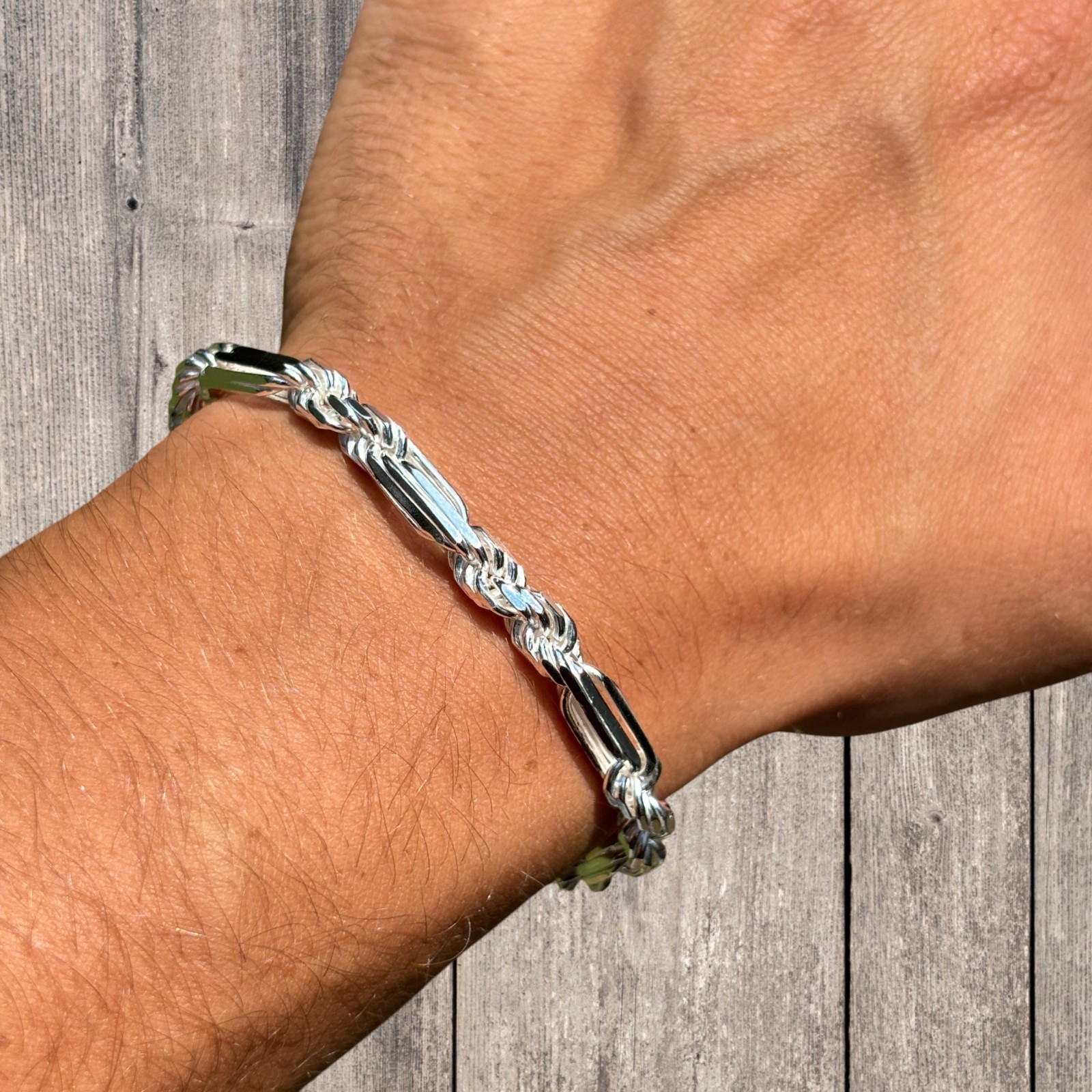 6mm Figarope Milano Bracelet – Solid 925 Sterling Silver Or 14k Gold Vermeil