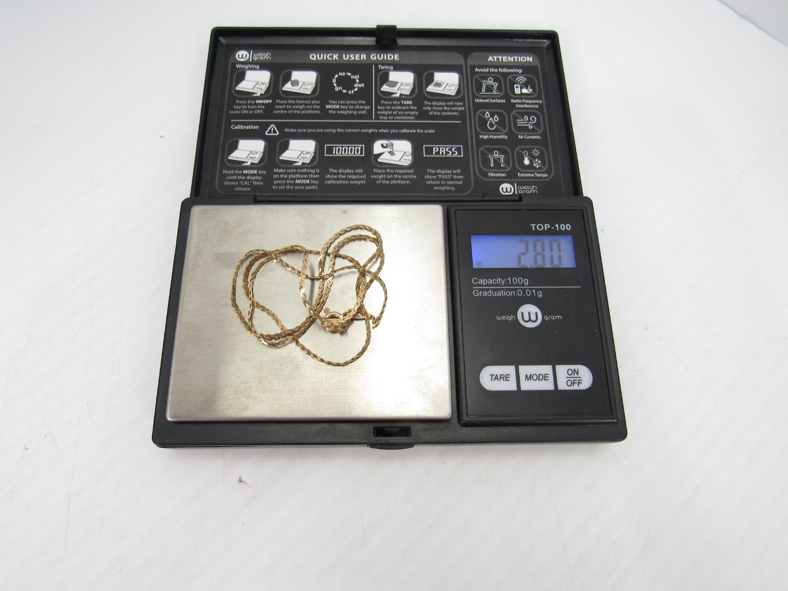 Oro America (Aurafin) Italian 14K Yellow Gold 18″ Necklace – 2.8g *ACID TESTED*