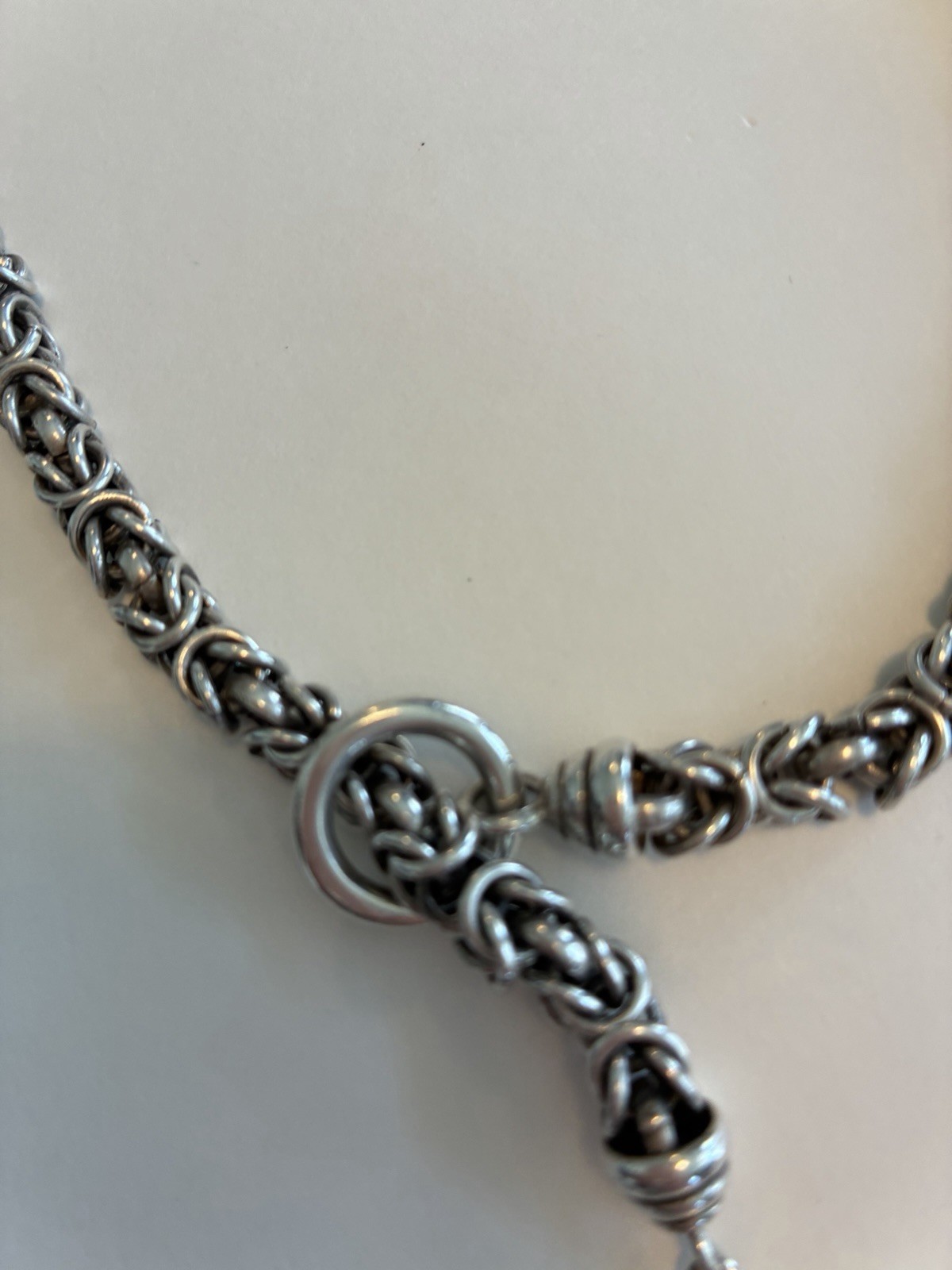 John Hardy 925 Sterling Silver Double Strand Twist Rope Necklace 14 Inches