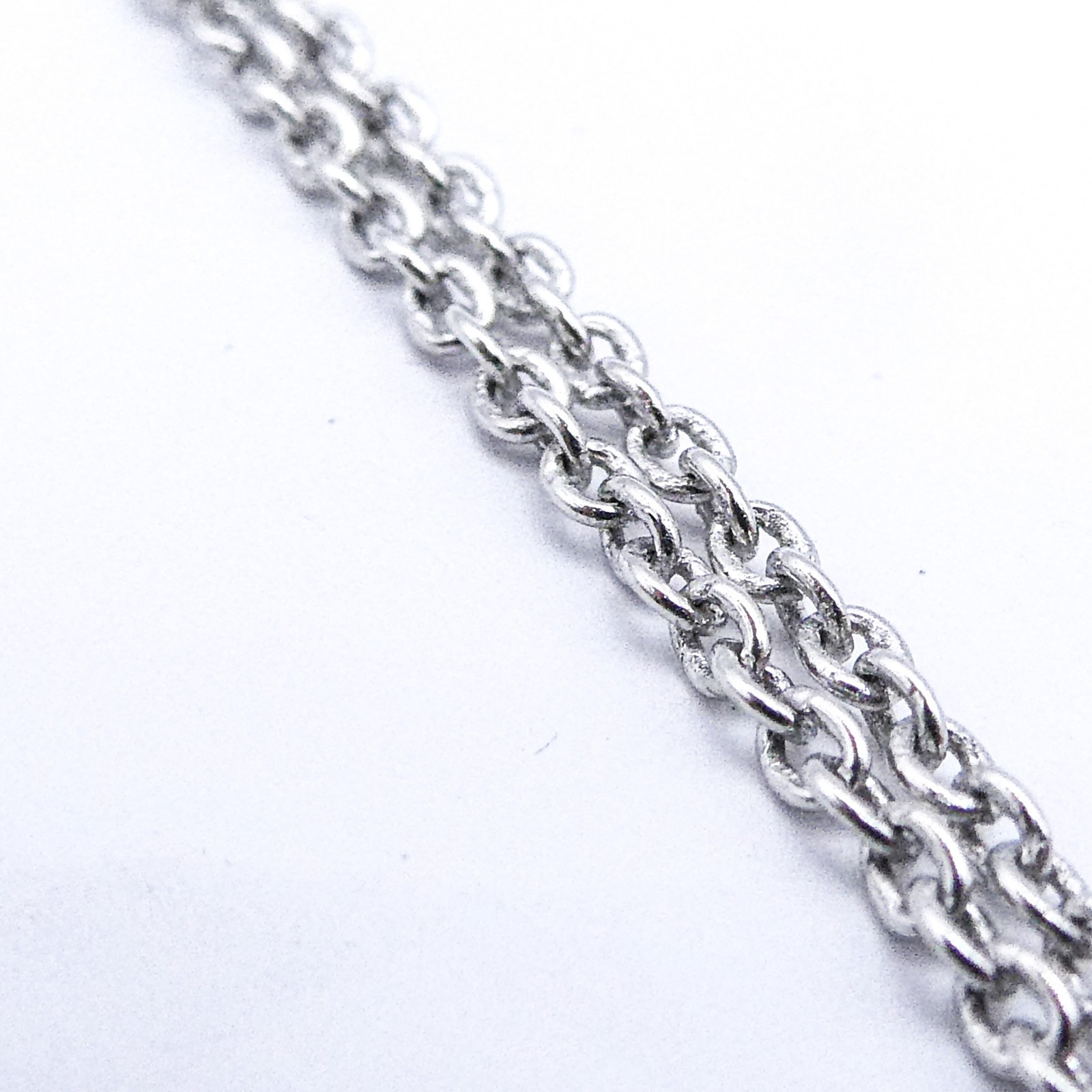 New Sterling Silver Italy Oval Link Chain Necklace 16″ Stackable