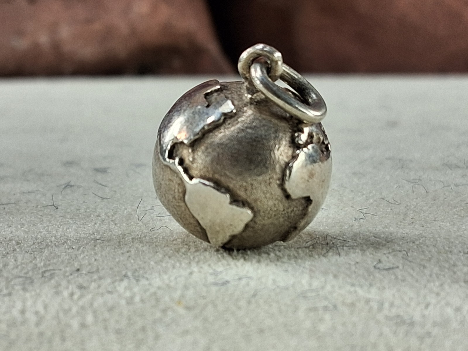 RARE TIFFANY & CO. Sterling Silver Vintage Globe World Charm Pendant