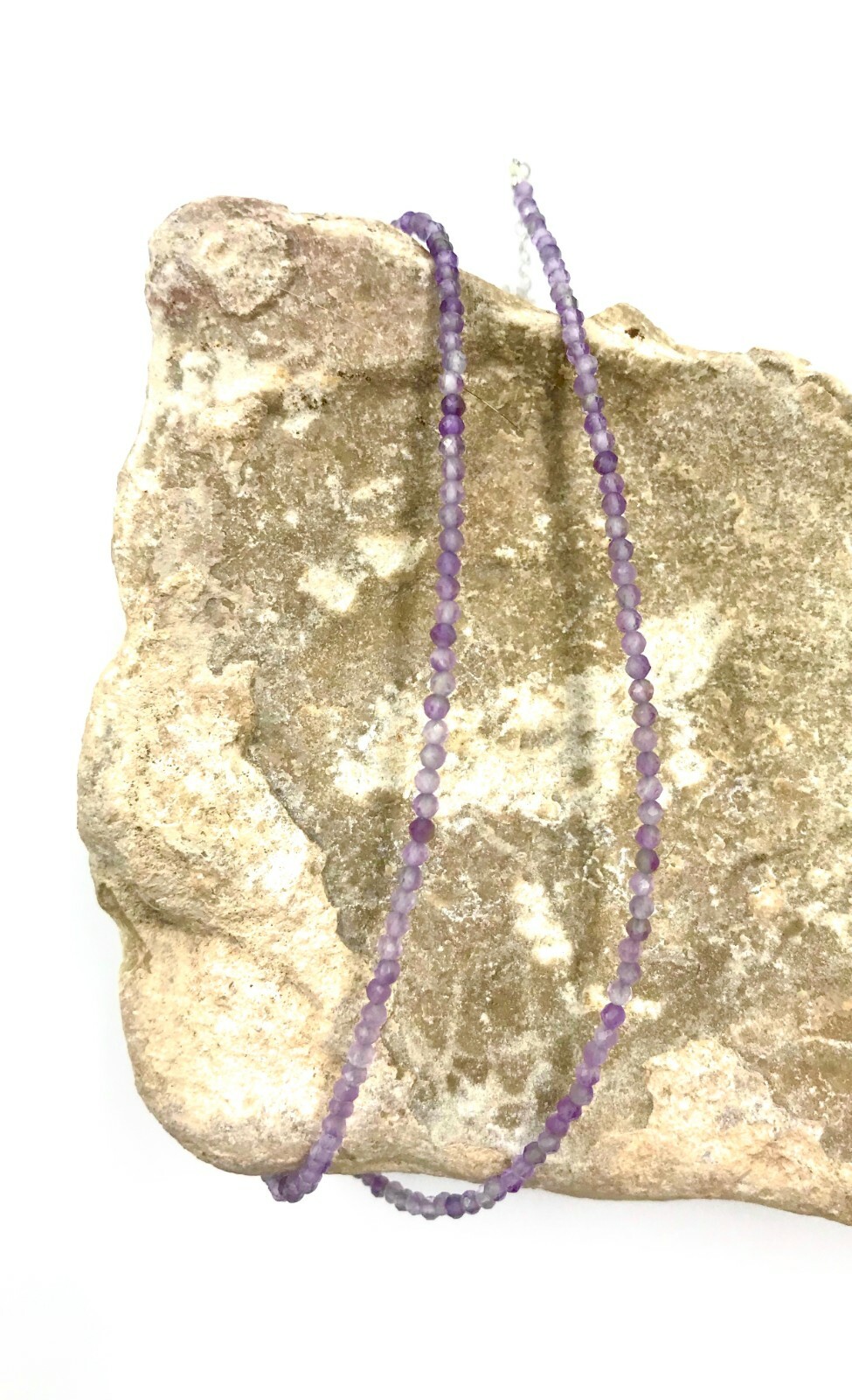 Genuine Amethyst Bead 925 Silver Necklace Jewelry Women Handmade USA SELLER