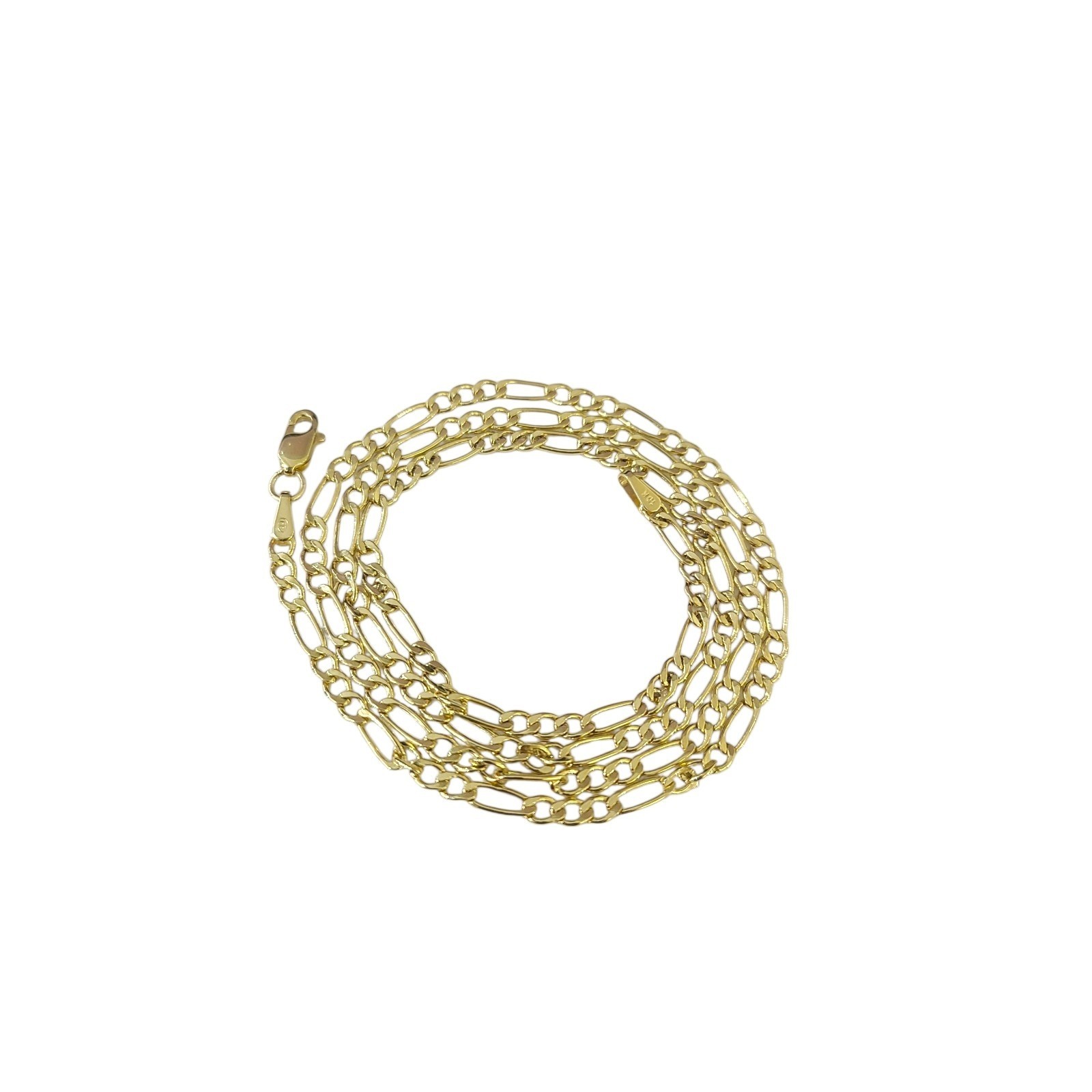 Real 10k Yellow Gold Chain Figaro Link Necklace 2.5mm 16″-24″ in