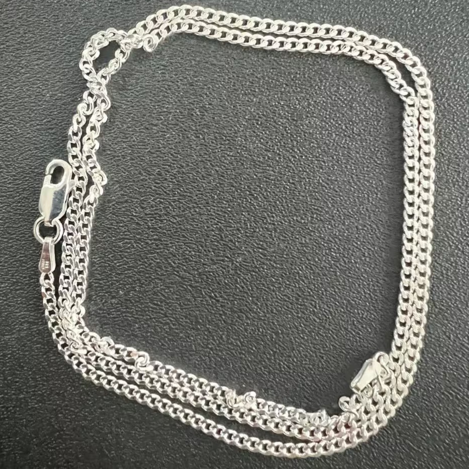 925 Sterling Silver Curb Chain Necklace 2mm Italy 16-30in Pendant Chain