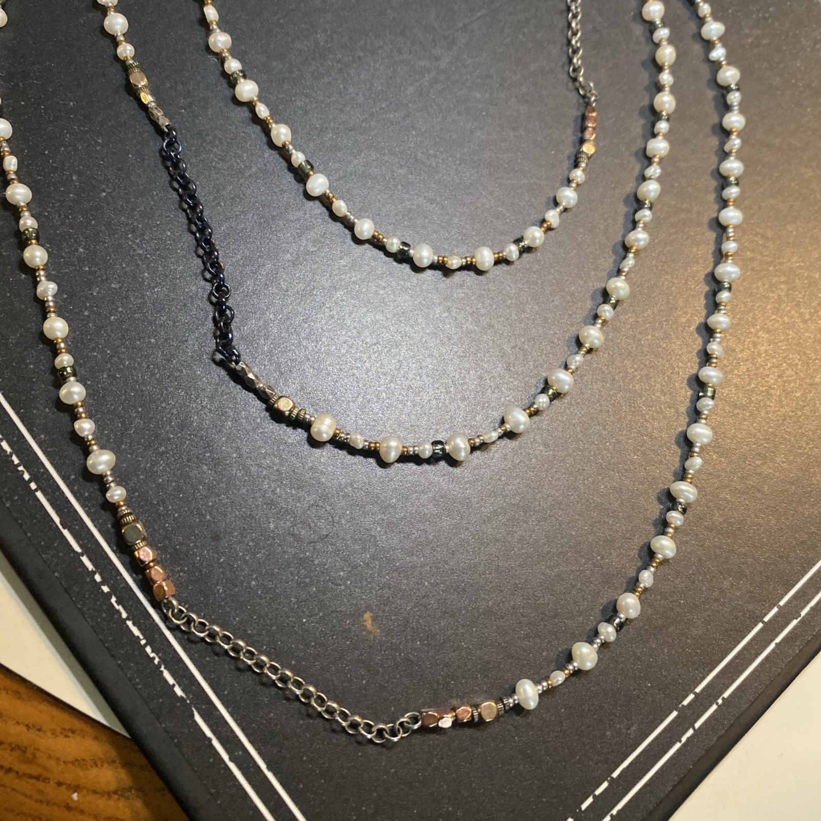 Silpada 925 Sterling Silver Copper Pearl Brass Magnificent Mile Necklace N1993