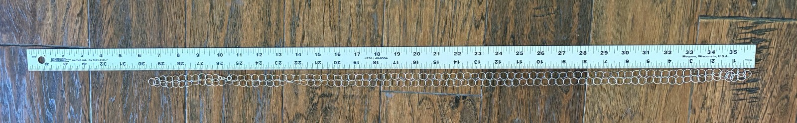 925 Italy Sterling Silver Modern Round Open Circle Chain Link Necklace 30″