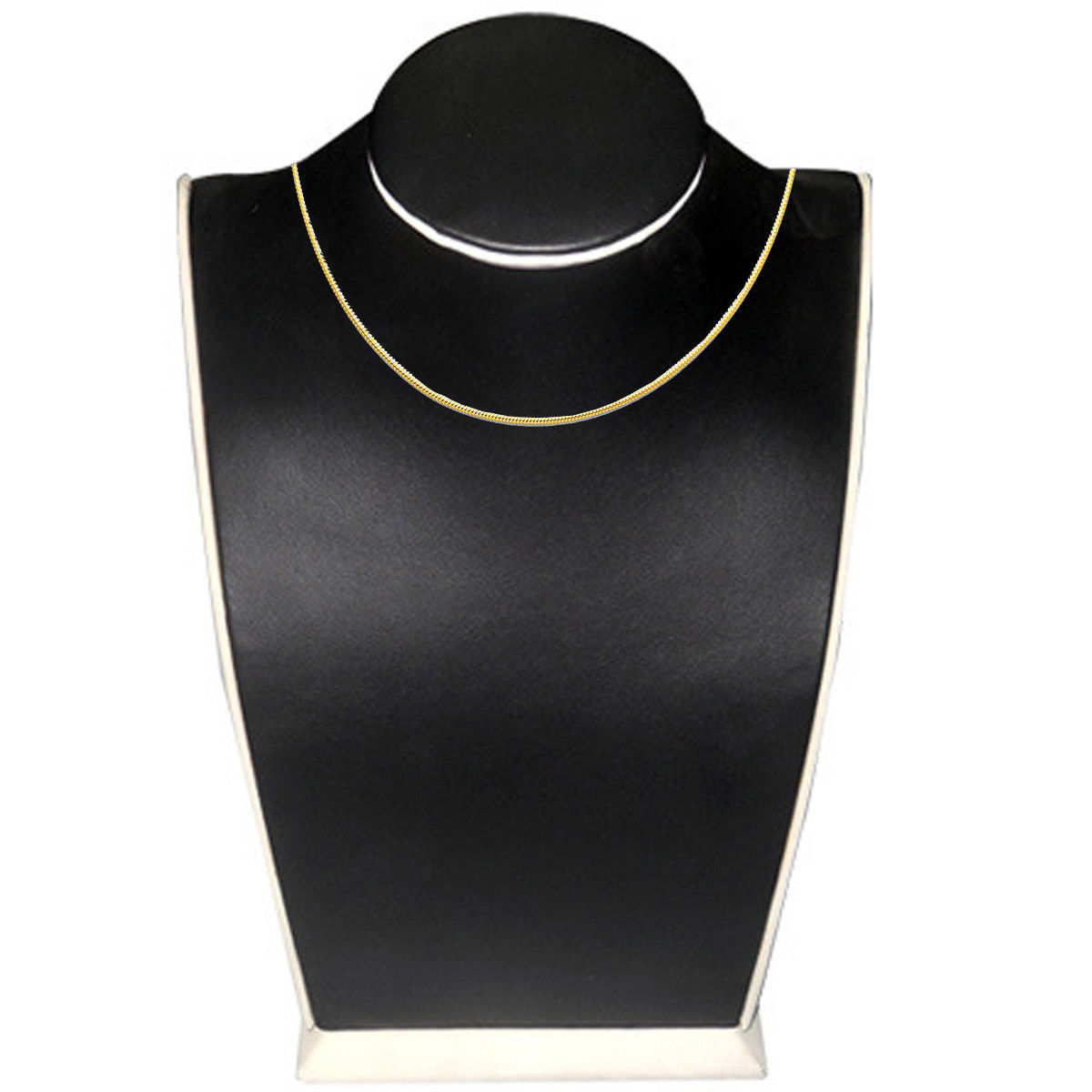 Real 14k Yellow Gold 1.5MM Sparkle Omega Necklace Chain 17″ Inch Womens Mens