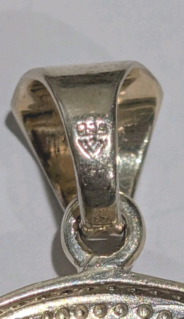 Vtg Silpada Dimpled Textured Solid Sterling Silver Reversible 2.25″ Pendant 14Gr
