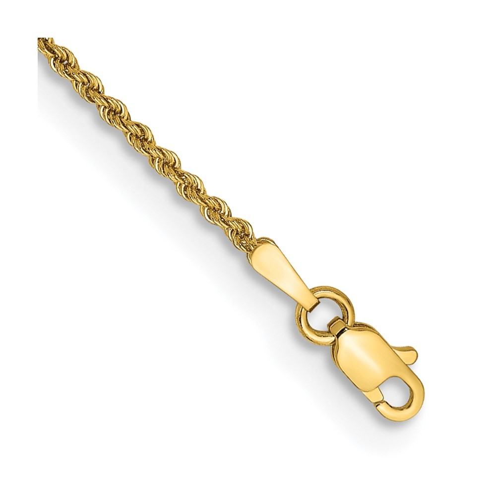 10K Solid Yellow Gold Rope Chain Necklace 1.5-4mm 7-30 inch Mens Womens USA