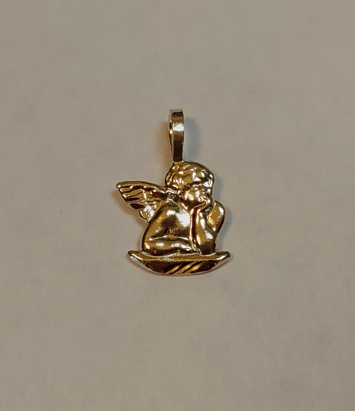 New 14k Yellow Gold Small Angel Cherub Charm Pendant