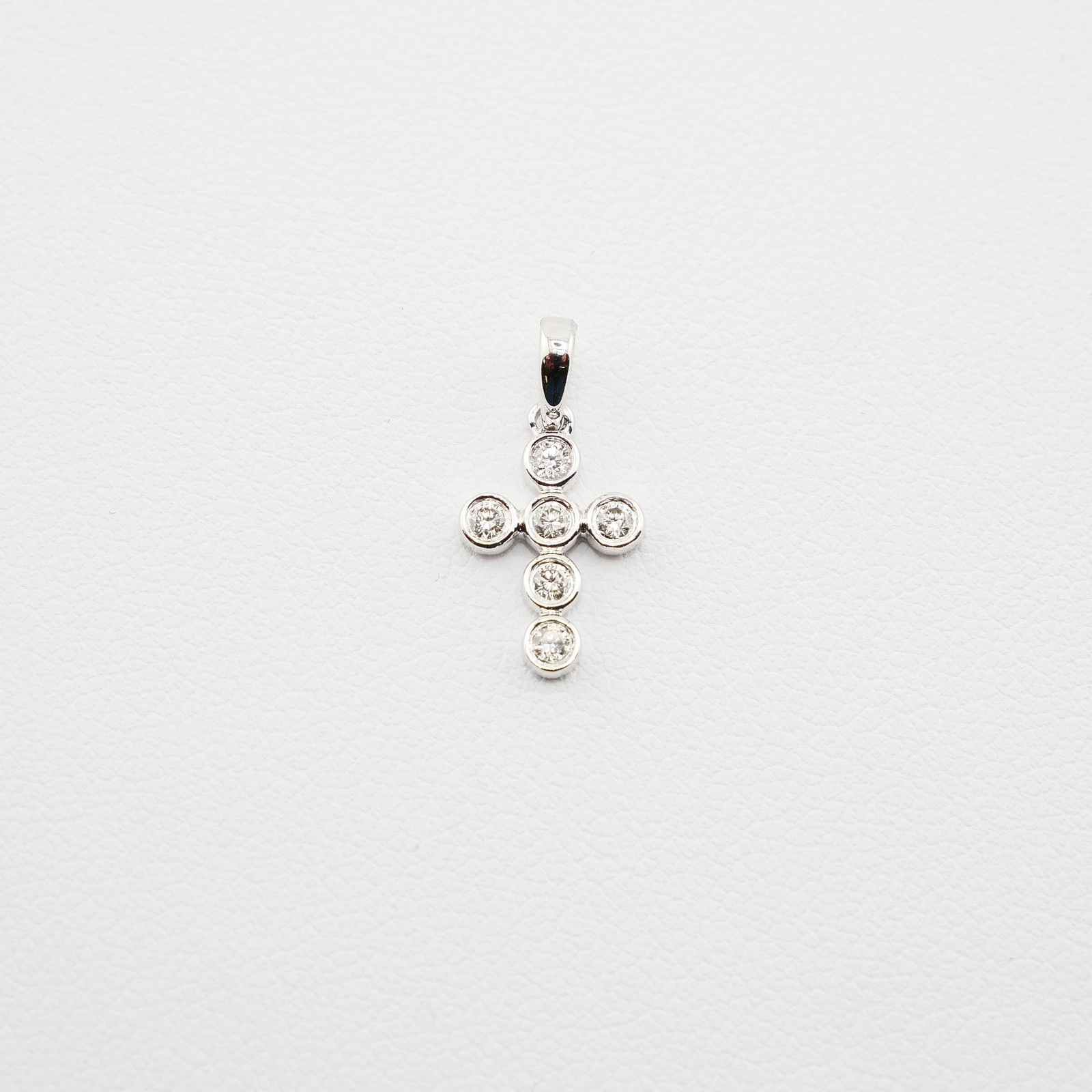 14K Gold Diamond Cross Pendant