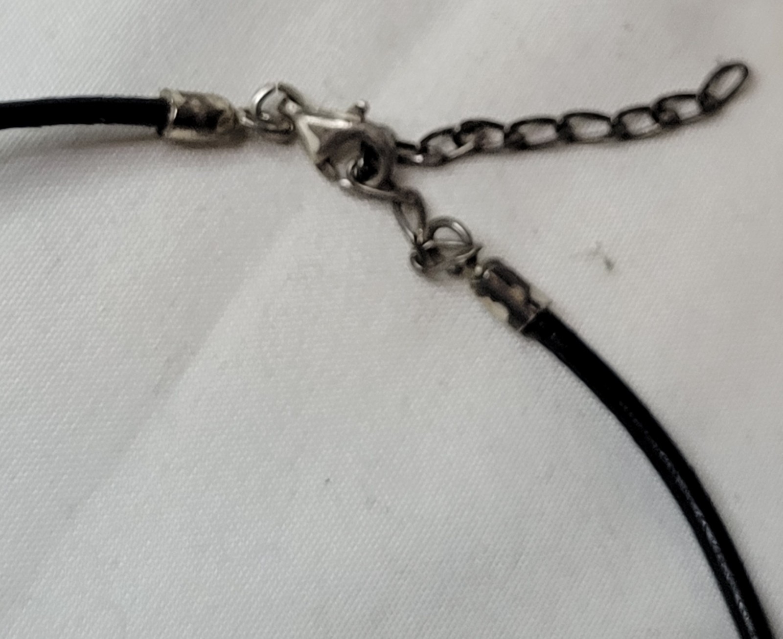 Sterling Silver 925 Necklace Typewriter Key Monogram E Initial & Leather 19 Inch