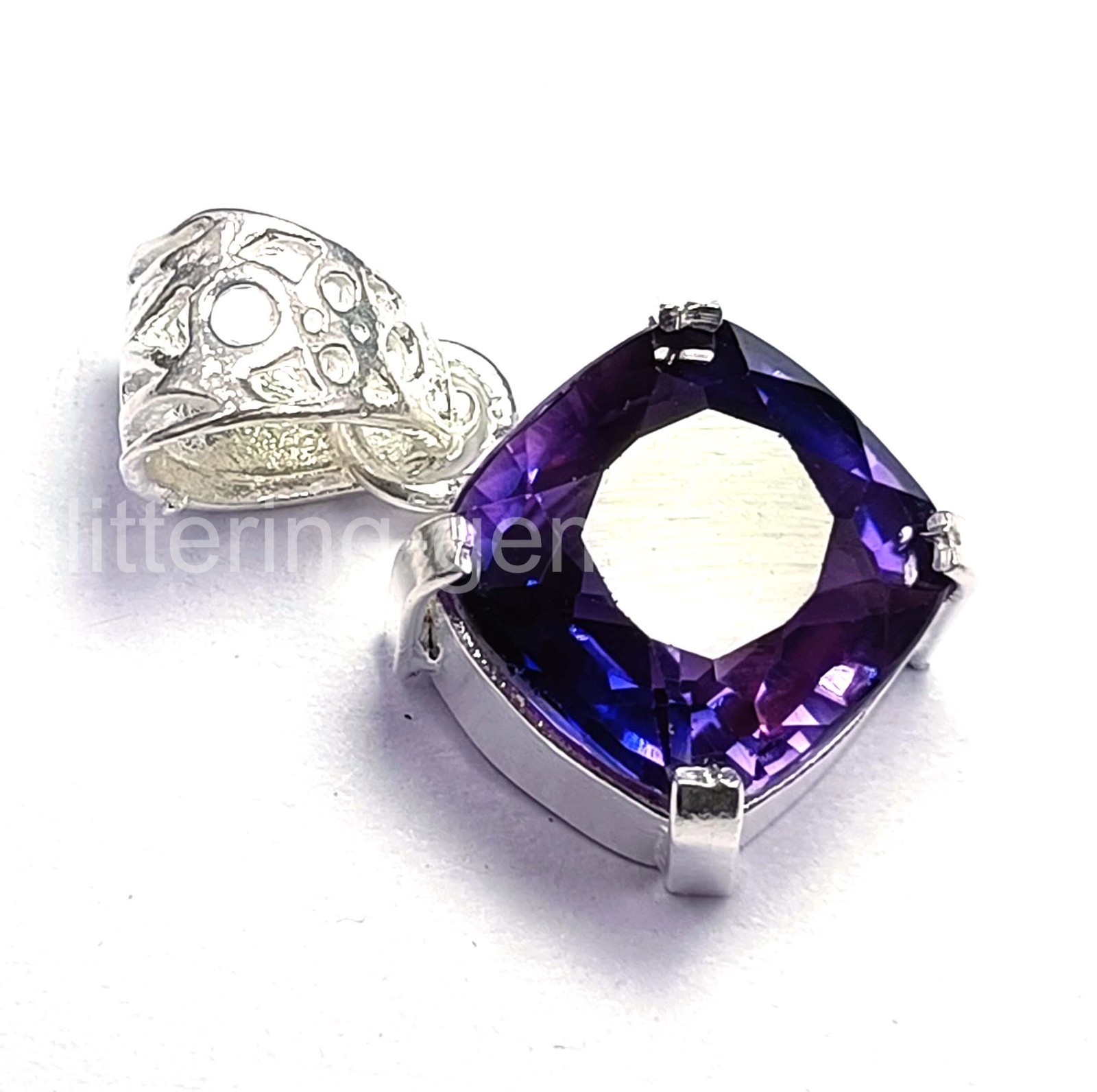 25.20 Ct Natural Color Change Alexandrite Pendant 925 Sterling Silver Gems 5AOA