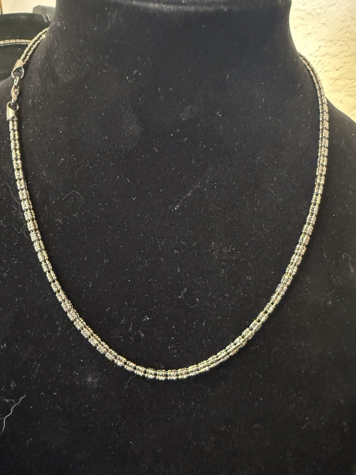 Black Rhodium Diamond Cut Ice Link Chain 20” inch 3mm Sterling Silver 925 19gram