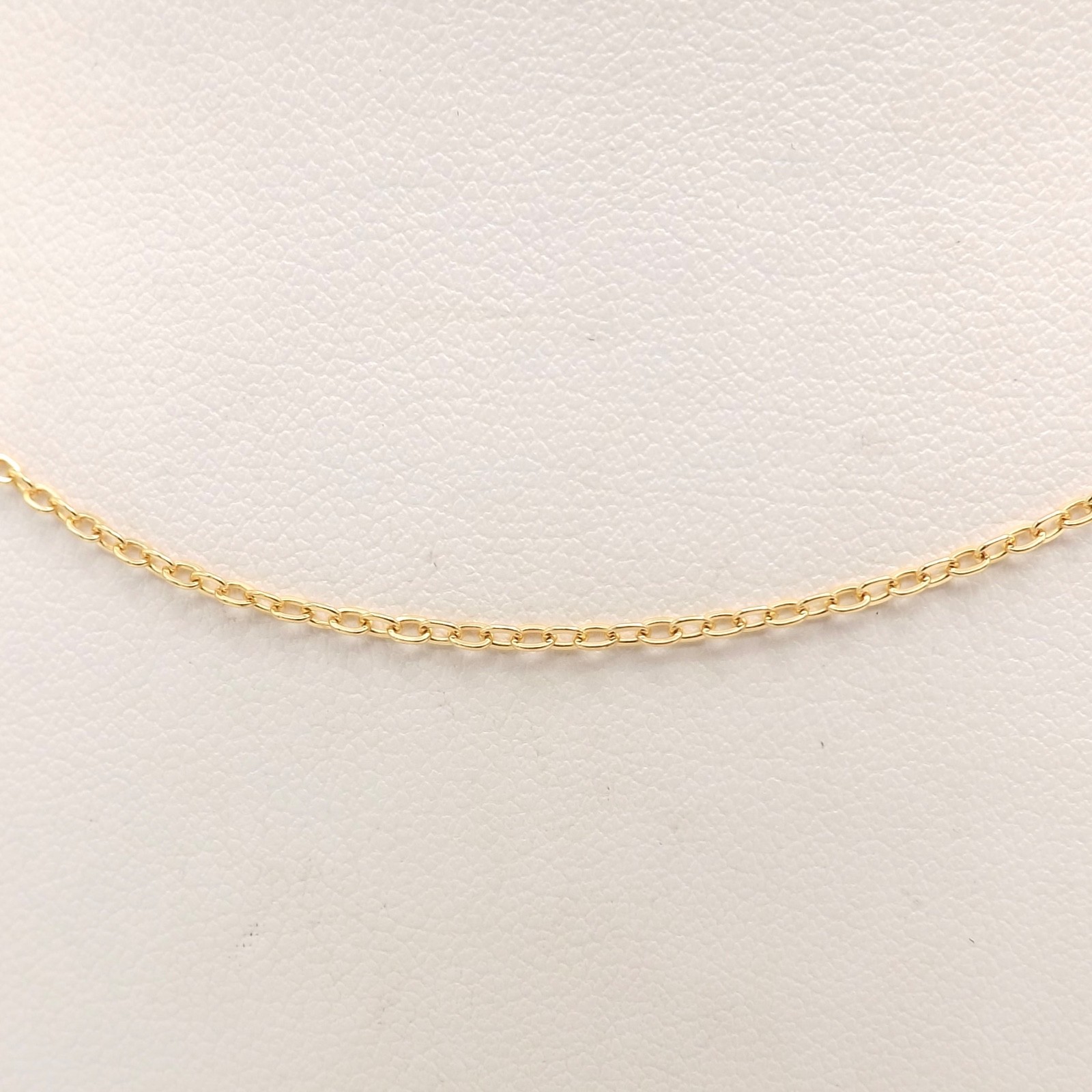 18k Gold Vermeil Sterling Silver Cable Link Pendant Chain Necklace 16in to 18in