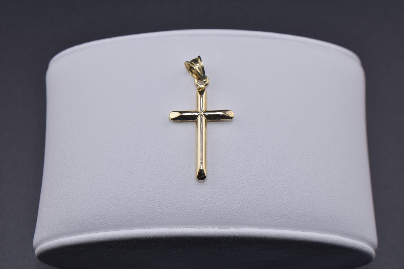 Real 14K Gold Hollow Cross Pendant – Lightweight, Durable