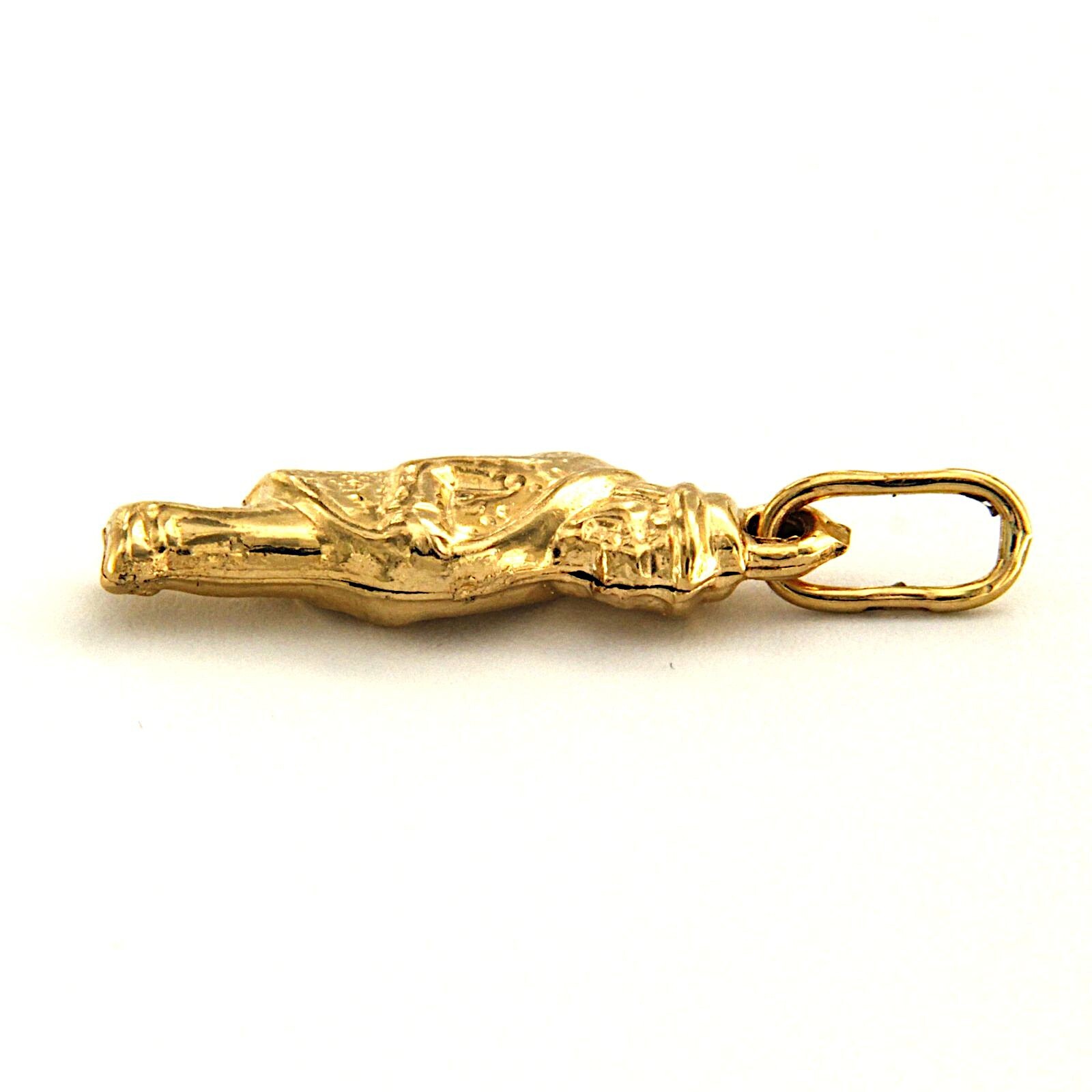 18k 750 Yellow GOLD Gobbo Hunchback Good Luck Lucky Italy Italian Pendant Charm