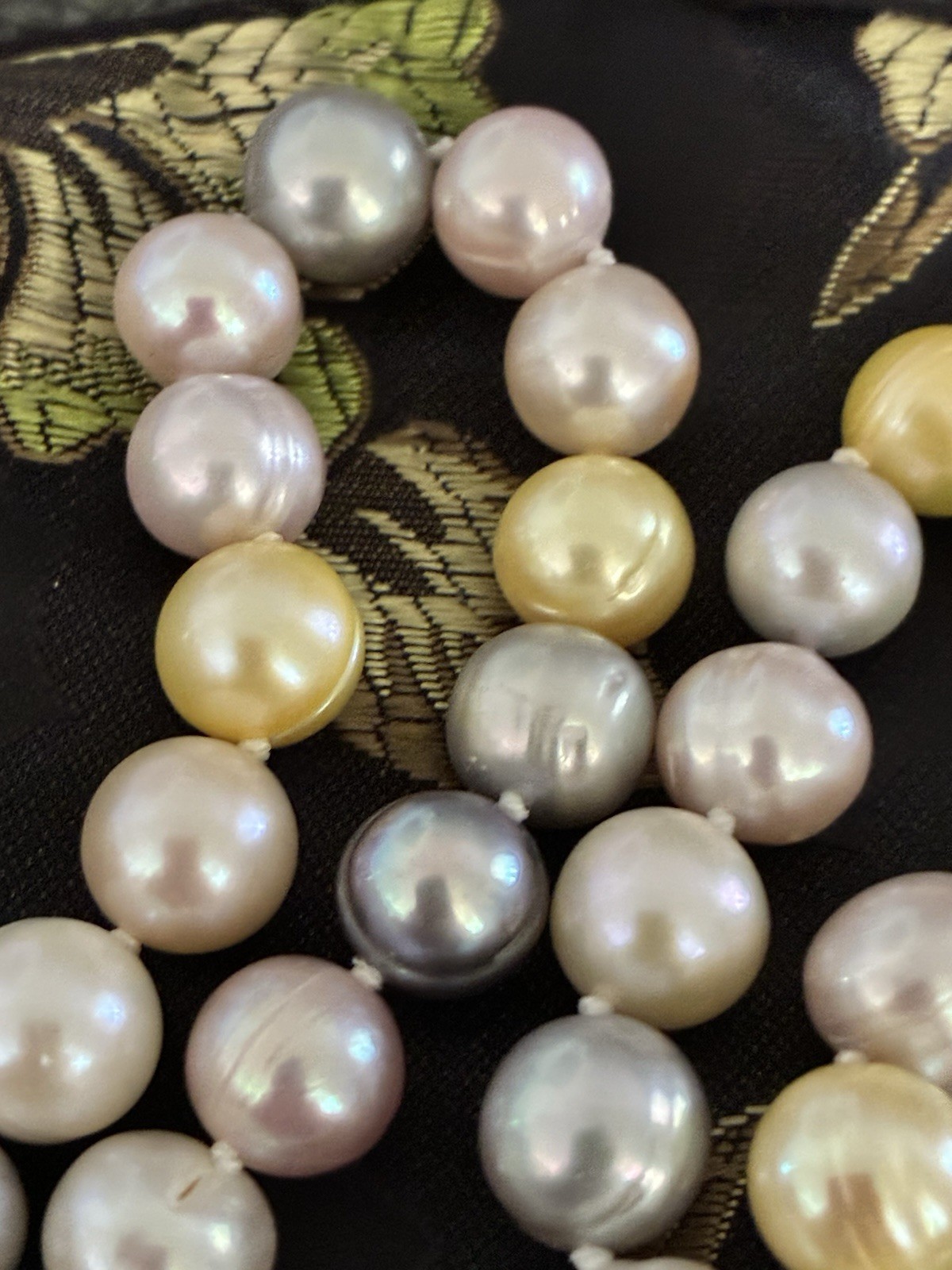 VINTAGE HONORA MULTI COLOR FRESHWATER CULTURED PEARL STRAND NECKLACE 19.5”