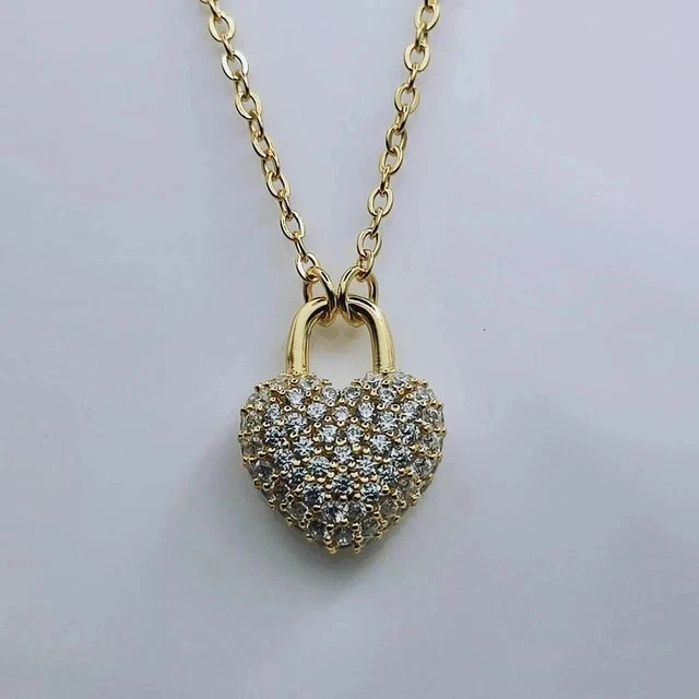 2Ct Round Lab Created Diamond Women’s Fancy Pendant 14K Yellow Gold Plated