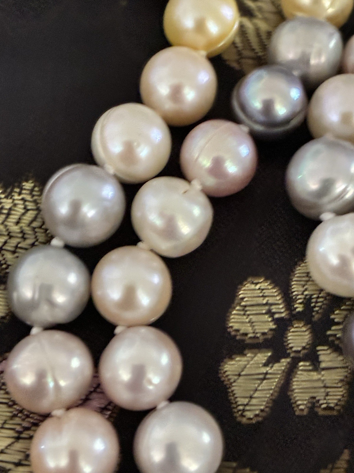 VINTAGE HONORA MULTI COLOR FRESHWATER CULTURED PEARL STRAND NECKLACE 19.5”
