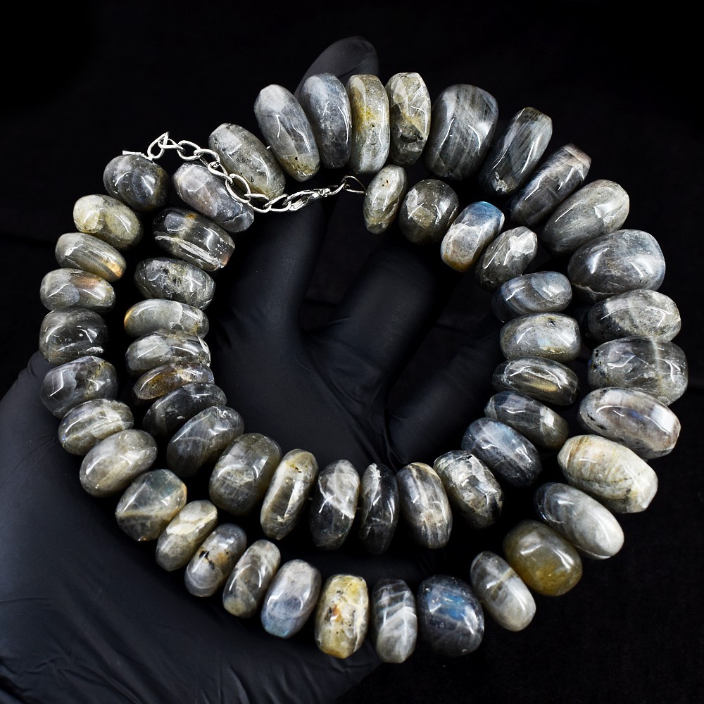 Most Brilliant Blue Flash Labradorite 1382.Cts Beaded Women Necklace RK 05 E729