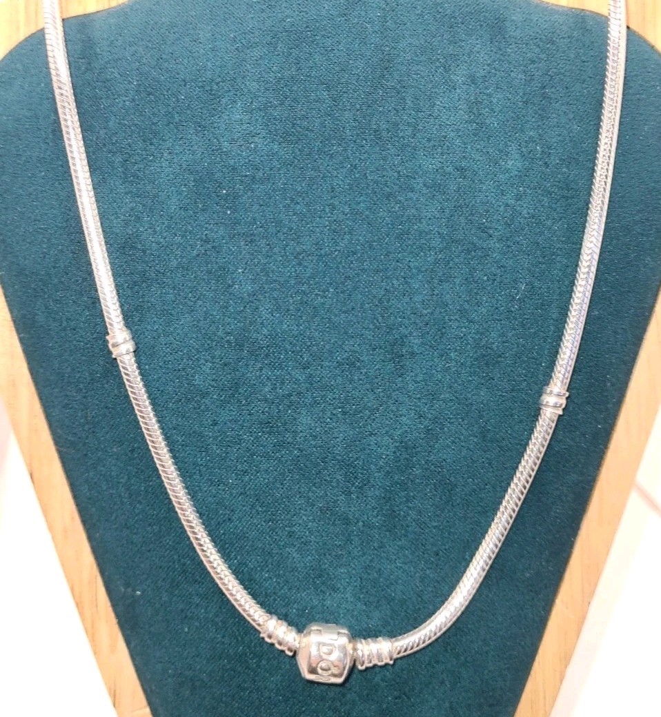 Pandora Snake Chain Necklace Barrel Clasp 45cm, 18 Inches S925 ALE