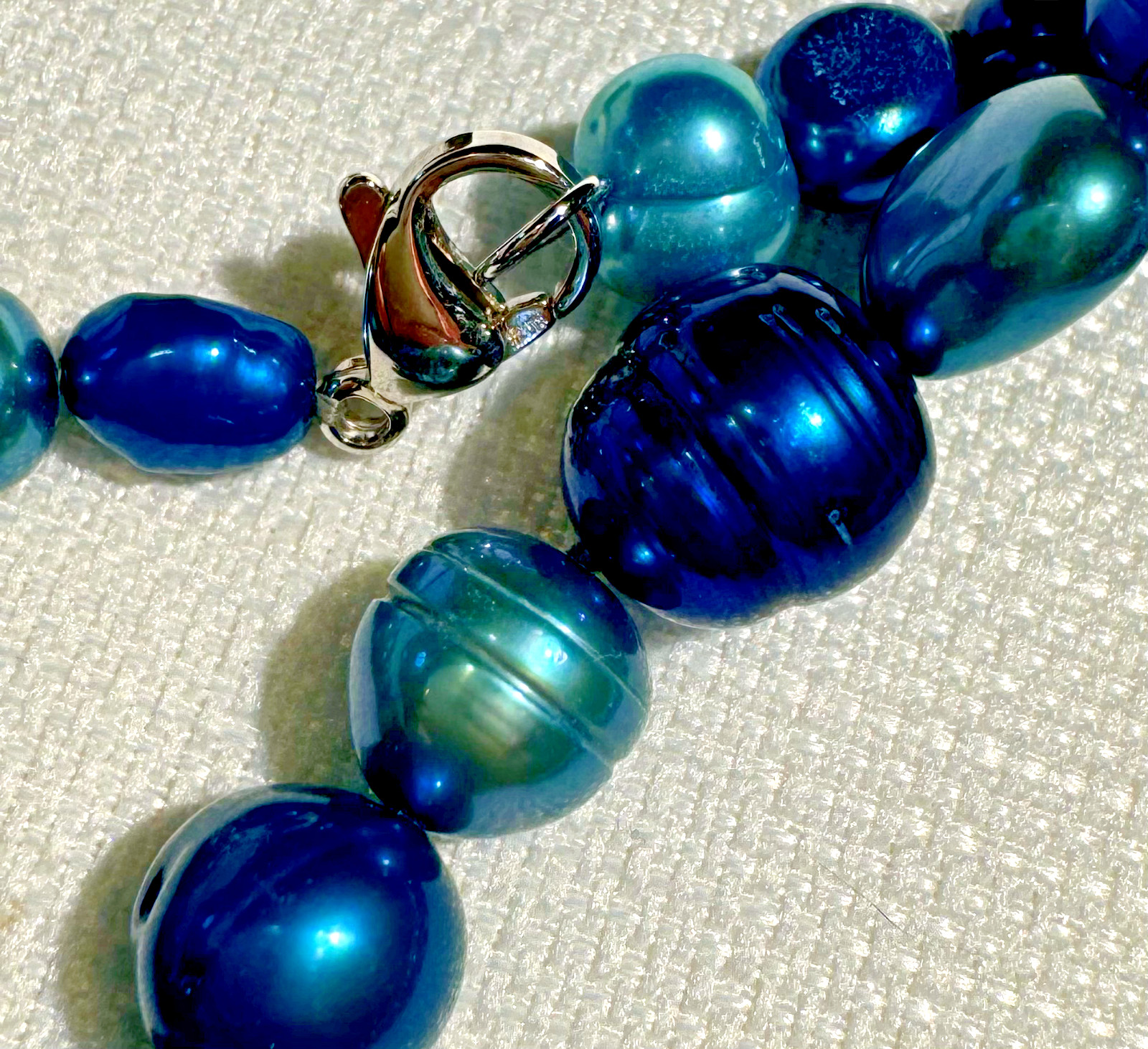 Honora Multicolor Blue Freshwater Pearl Necklace w/ Tag & Storage Pouch