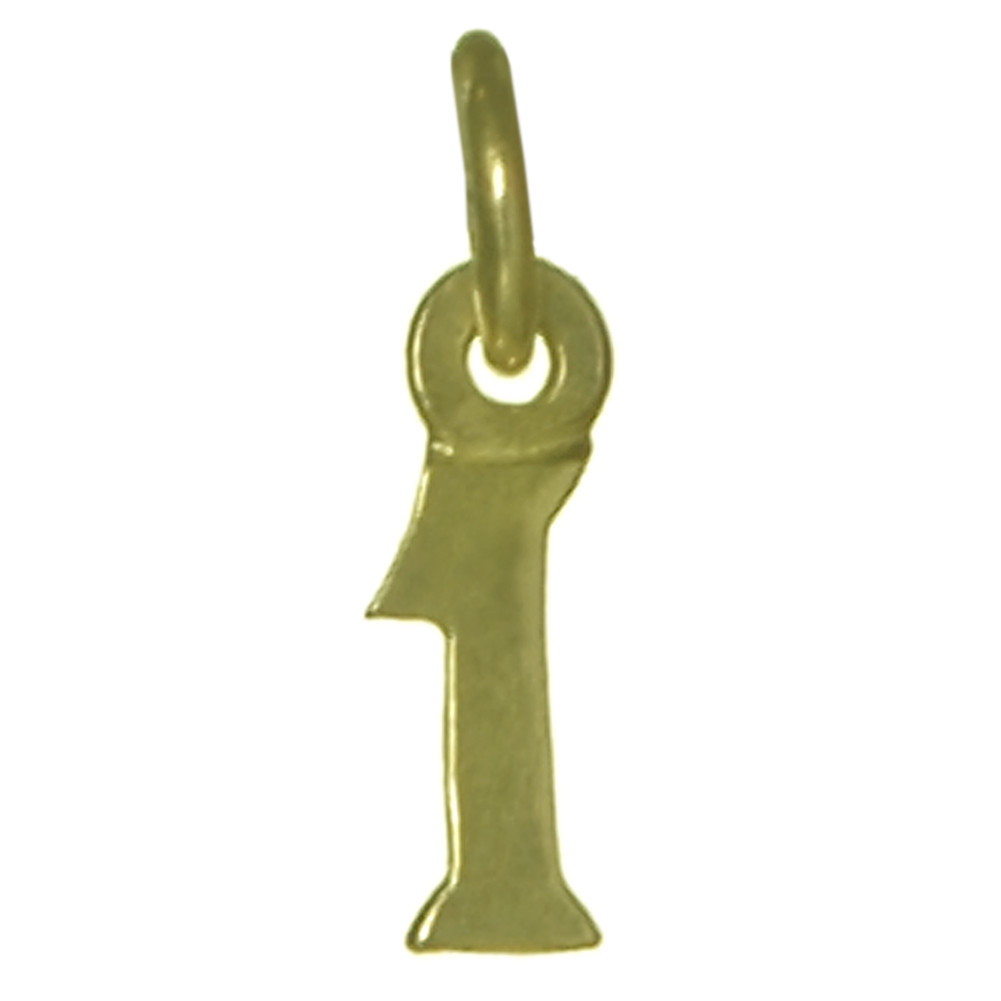 Very Tiny 14k Gold Number Numeral Pendants #’s 1-30, #254