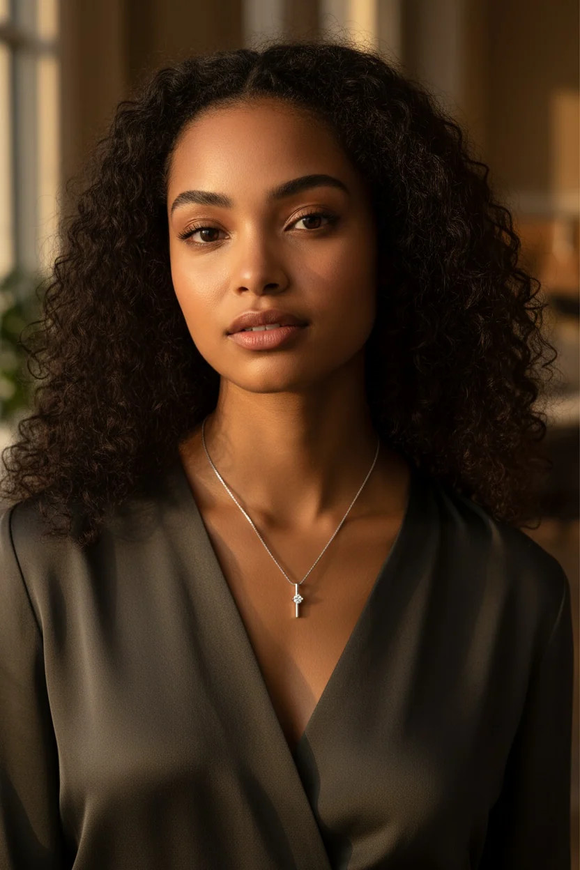 Vertical Silver Bar Necklace — Modern Minimalist Dainty Design