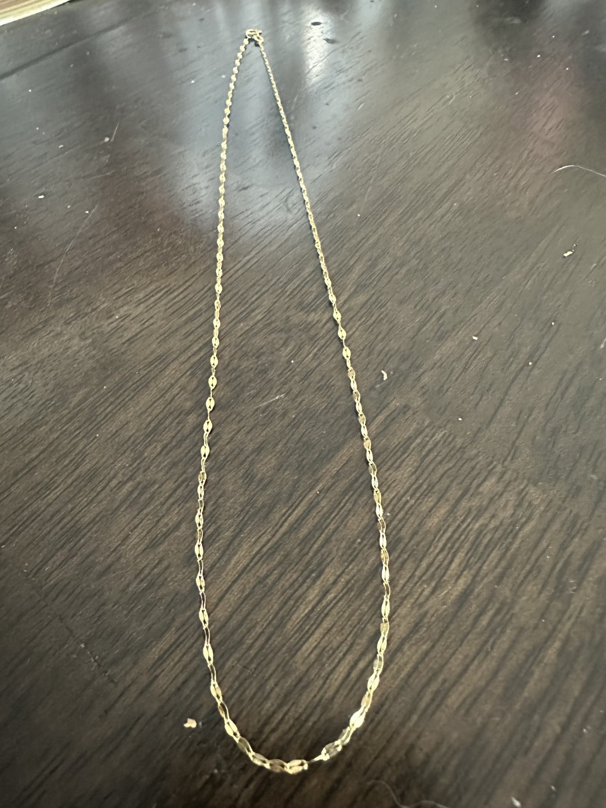 10k Yellow Gold 18″ Mirror Link Necklace 1.5mm