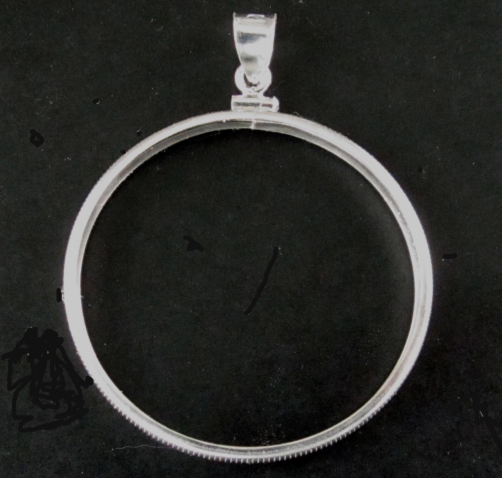 Coin Bezel 1 oz American Silver Eagle 40.6mm Sterling Silver Bezel Soldered Bail