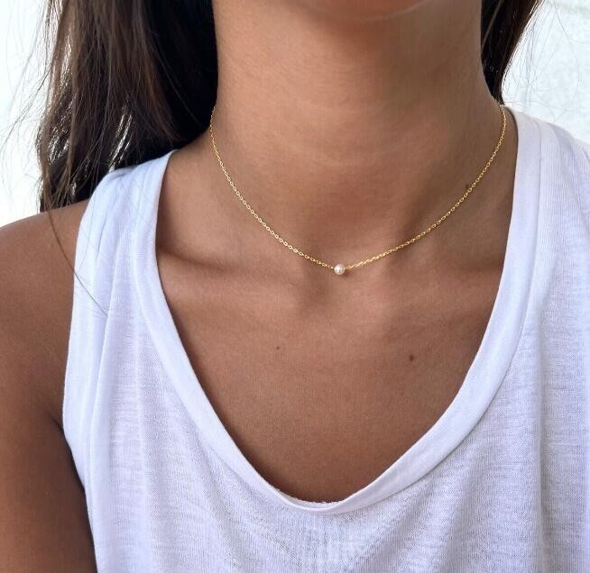 16″ Popular Exotic AAA Round South Sea 8mm White Pearl Necklace 14k Gold P