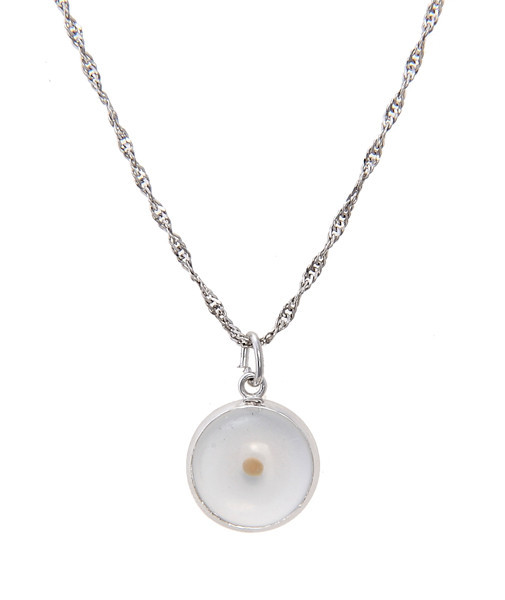 Sterling Silver Amulet of Faith Mustard Seed Pendant with Singapore Chain