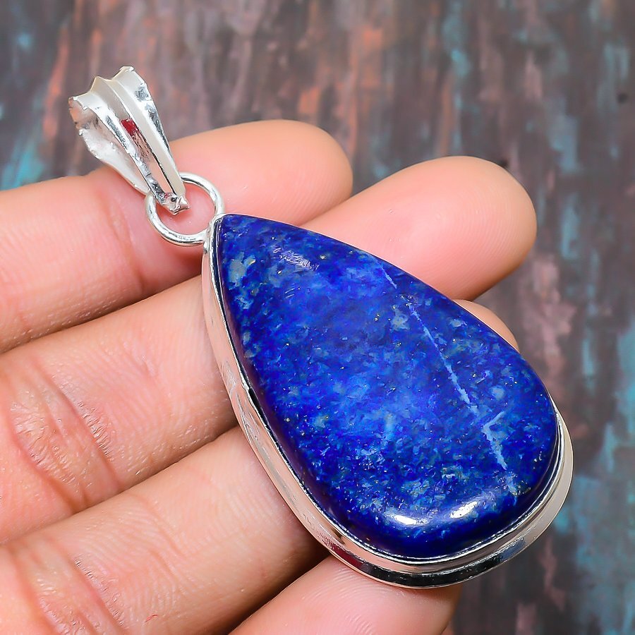 Lapis Lazuli Gemstone Handmade Gift Jewelry Pendant 2.56″ d826
