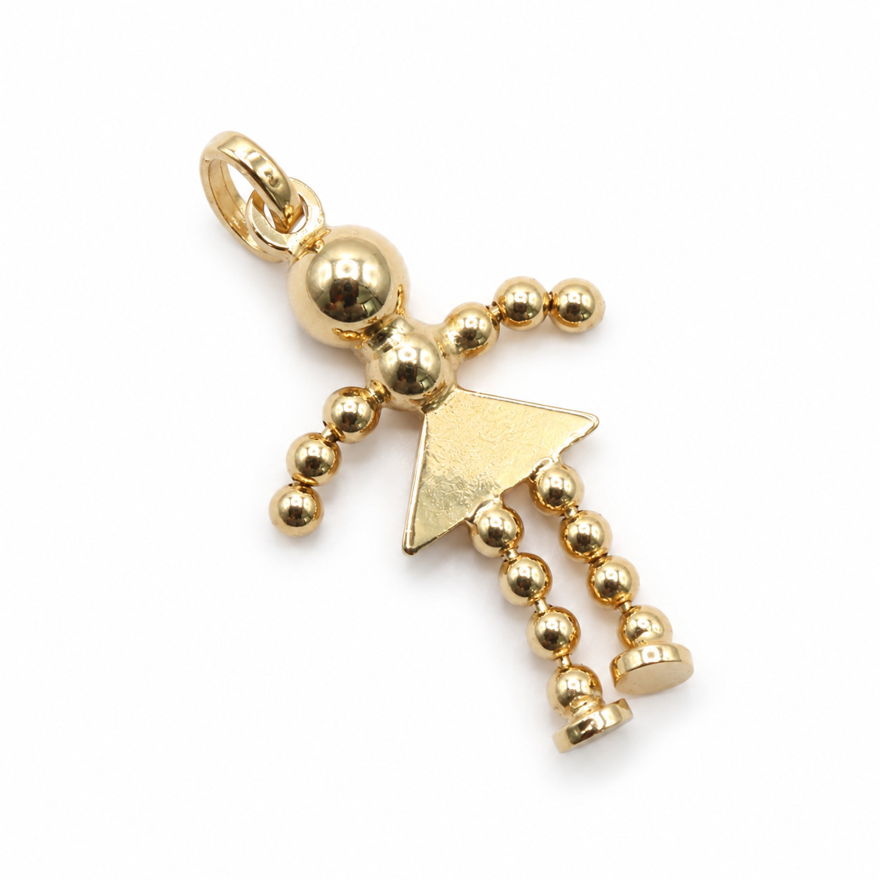 UNOAERRE Girl Charm Pendant in K18 Yellow Gold