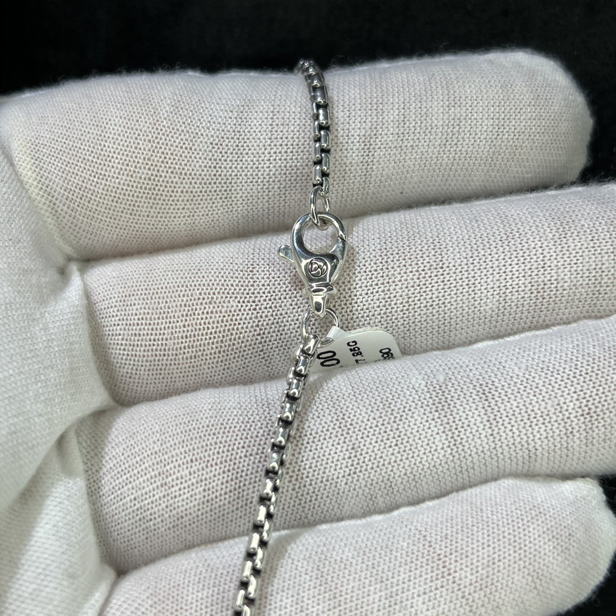 David Yurman .925 Sterling Silver Black Diamond Dog Tag Pendant (AD1005690)