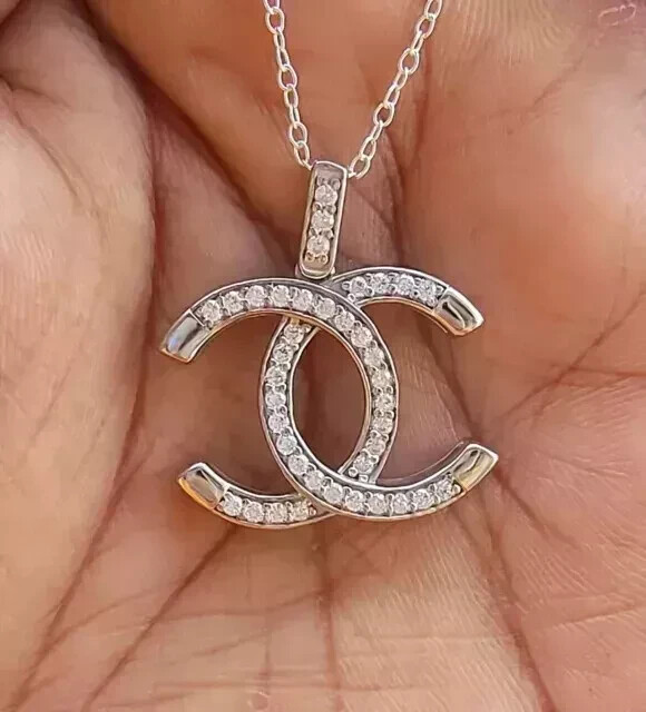 2.00CTW Round Cut Lab Created Diamond Women’s Pendant 14K White Gold Plated 18″