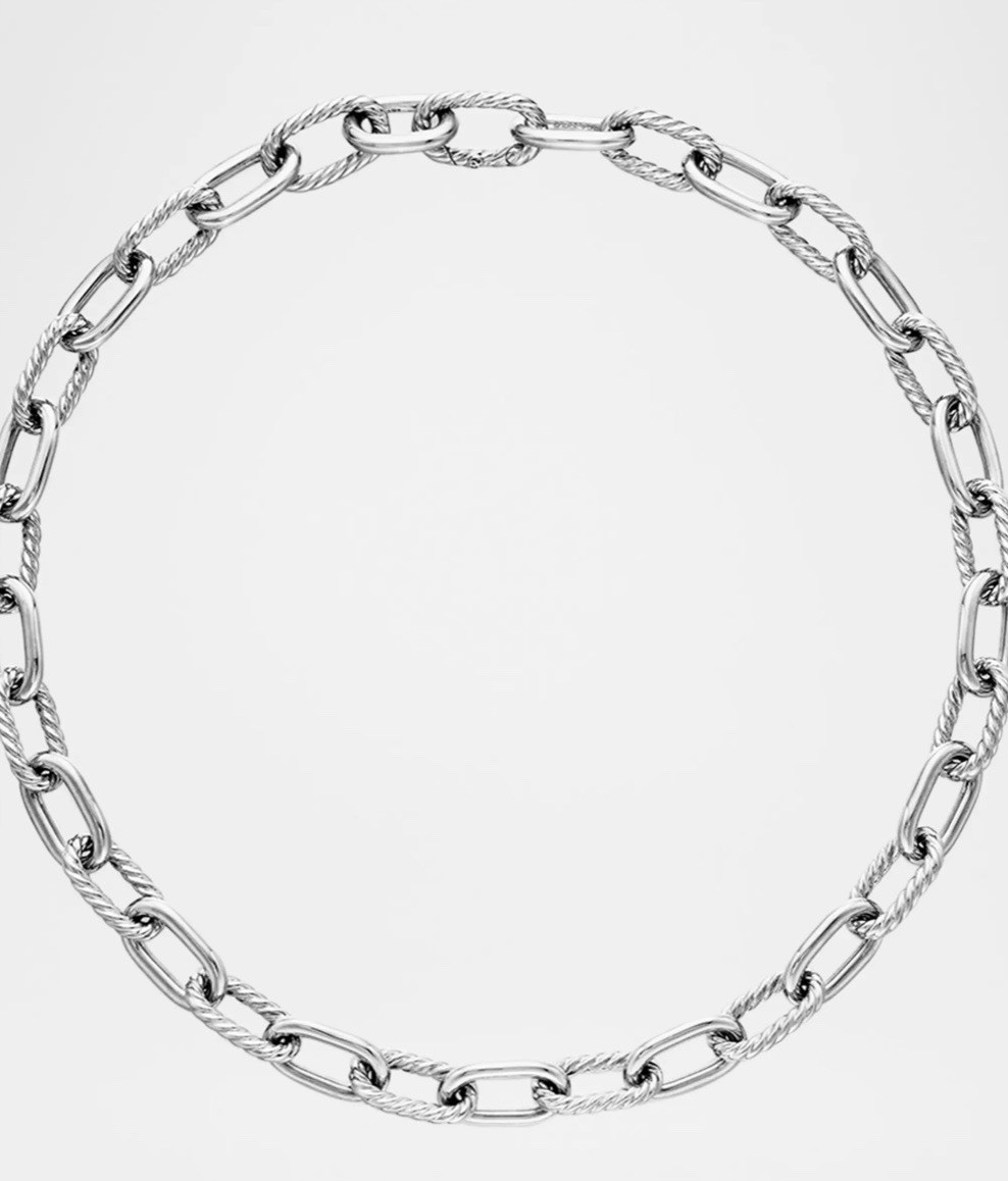 Classic Cable Silver Chain Necklace