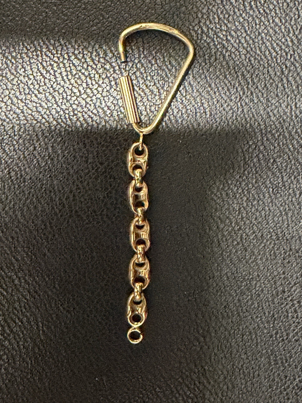 18k Carabiner Clasp With anchor/mariner Links