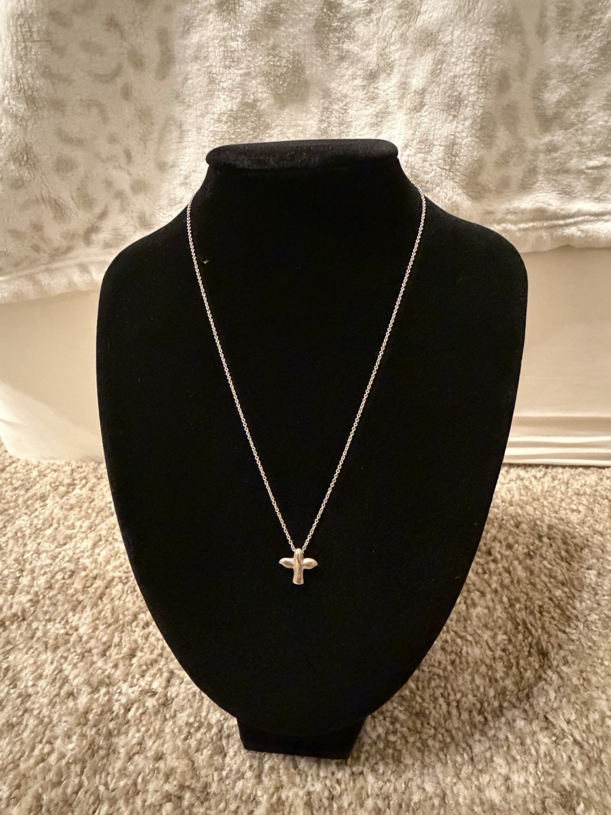 Tiffany & Co. Elsa Peretti Dove Cross Pendant Necklace – Sterling Silver 925