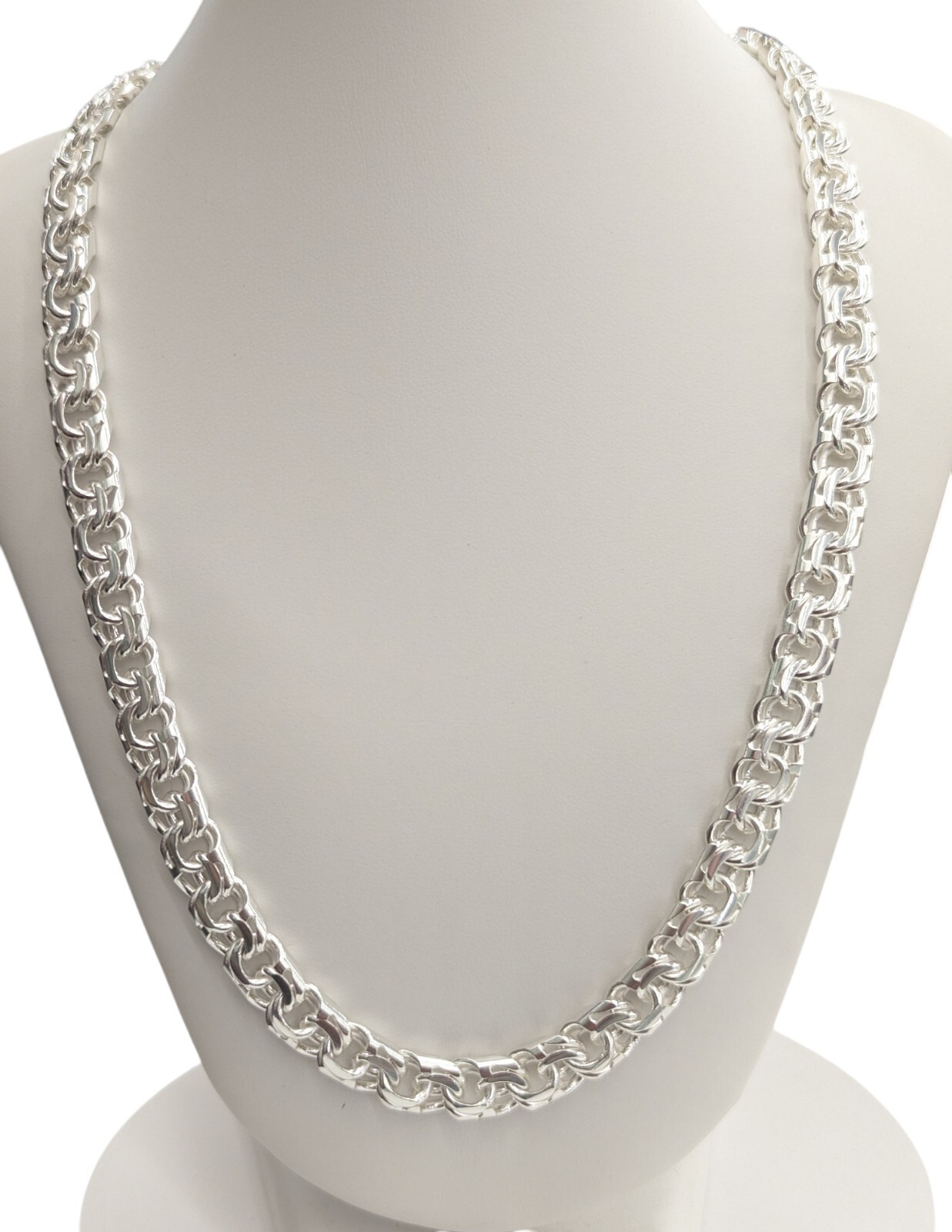 925 Sterling Silver Chino Link Chain 9.2 mm for men and women