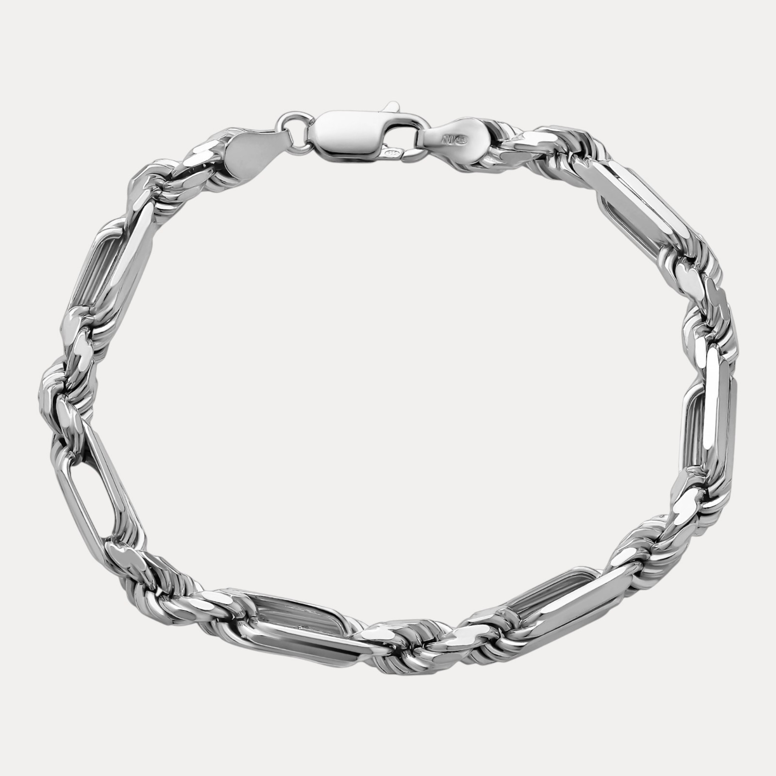 6mm Figarope Milano Bracelet – Solid 925 Sterling Silver Or 14k Gold Vermeil