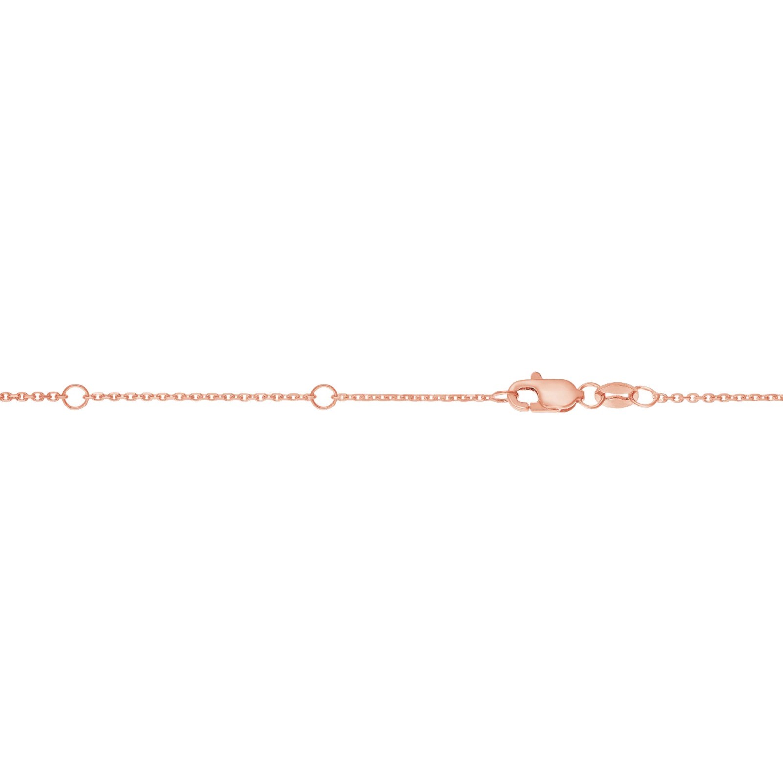 Fine Cable Chain Necklace Real Solid 10K Rose Pink Gold Adjustable 16″ 17″ 18″