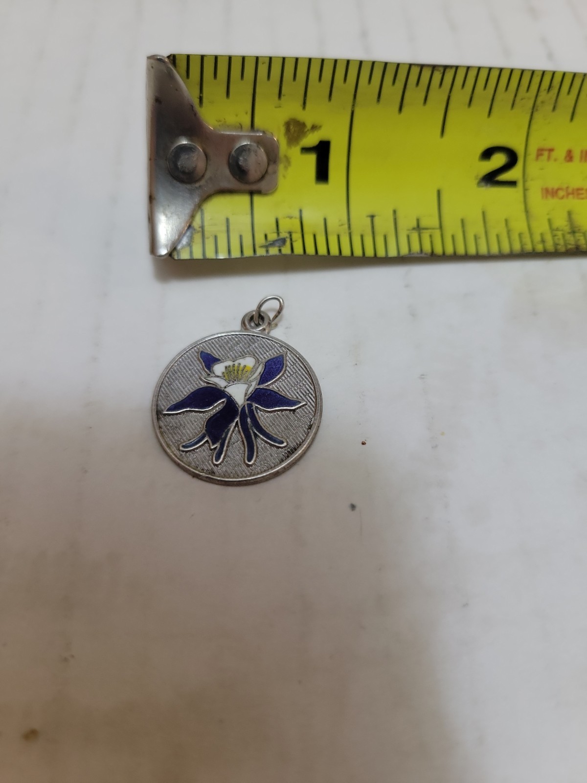 Colorado COLUMBINE Sterling Silver FLORAL FLOWER Pendant Charm