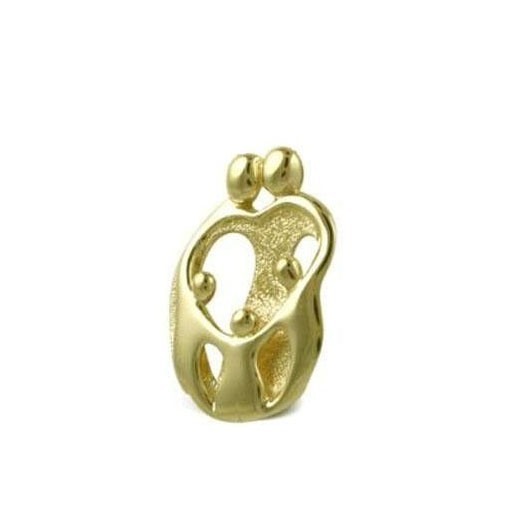 Loving Family Necklace 14K Yellow GOLD 2 Parents & 3 Children Pendant Moms Jewel