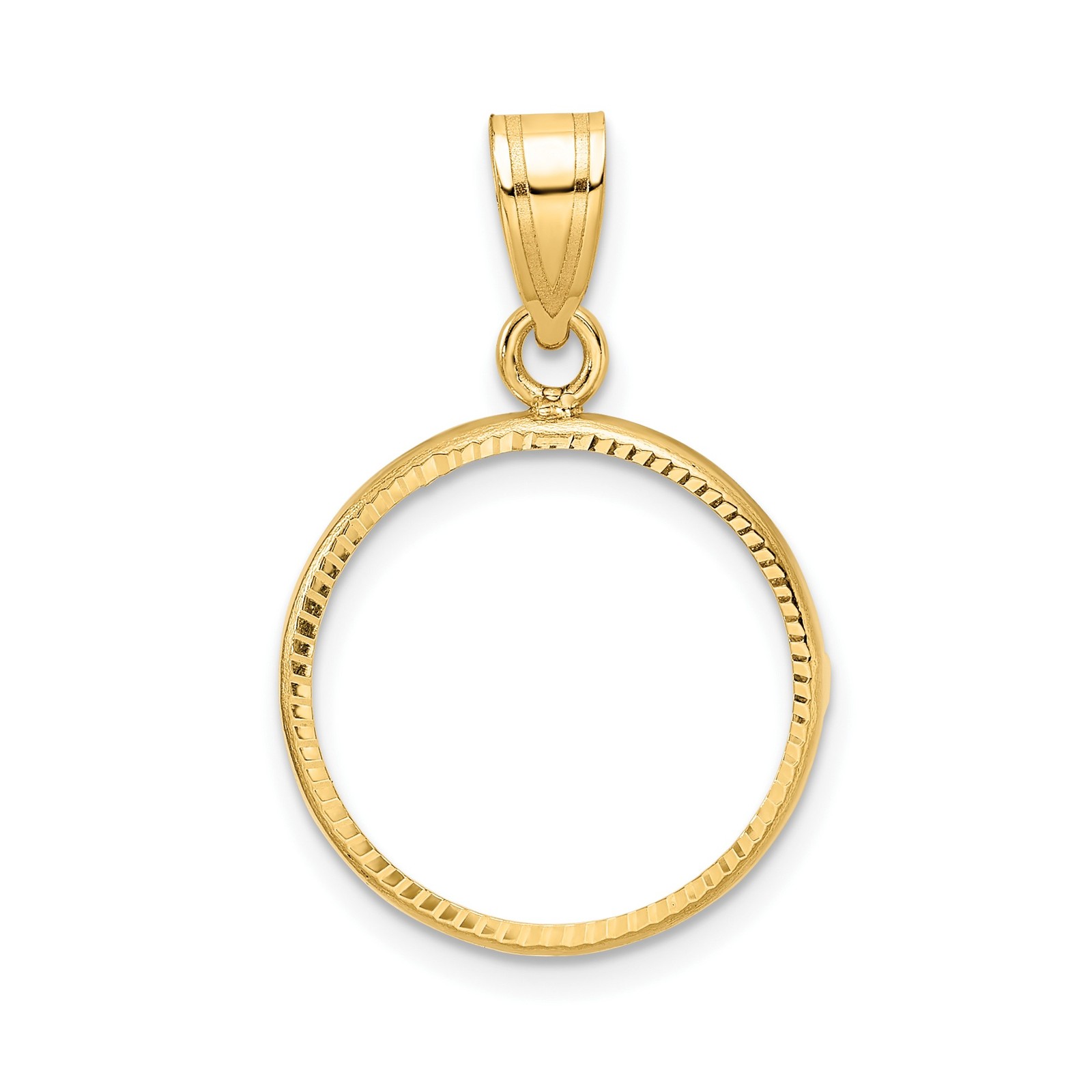 1/10 oz $5 American Gold Eagle Coin Bezel 16.5mm Prong 10k Yellow Gold