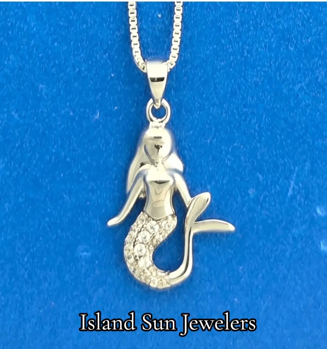 Mermaid Pendant, Sterling Silver