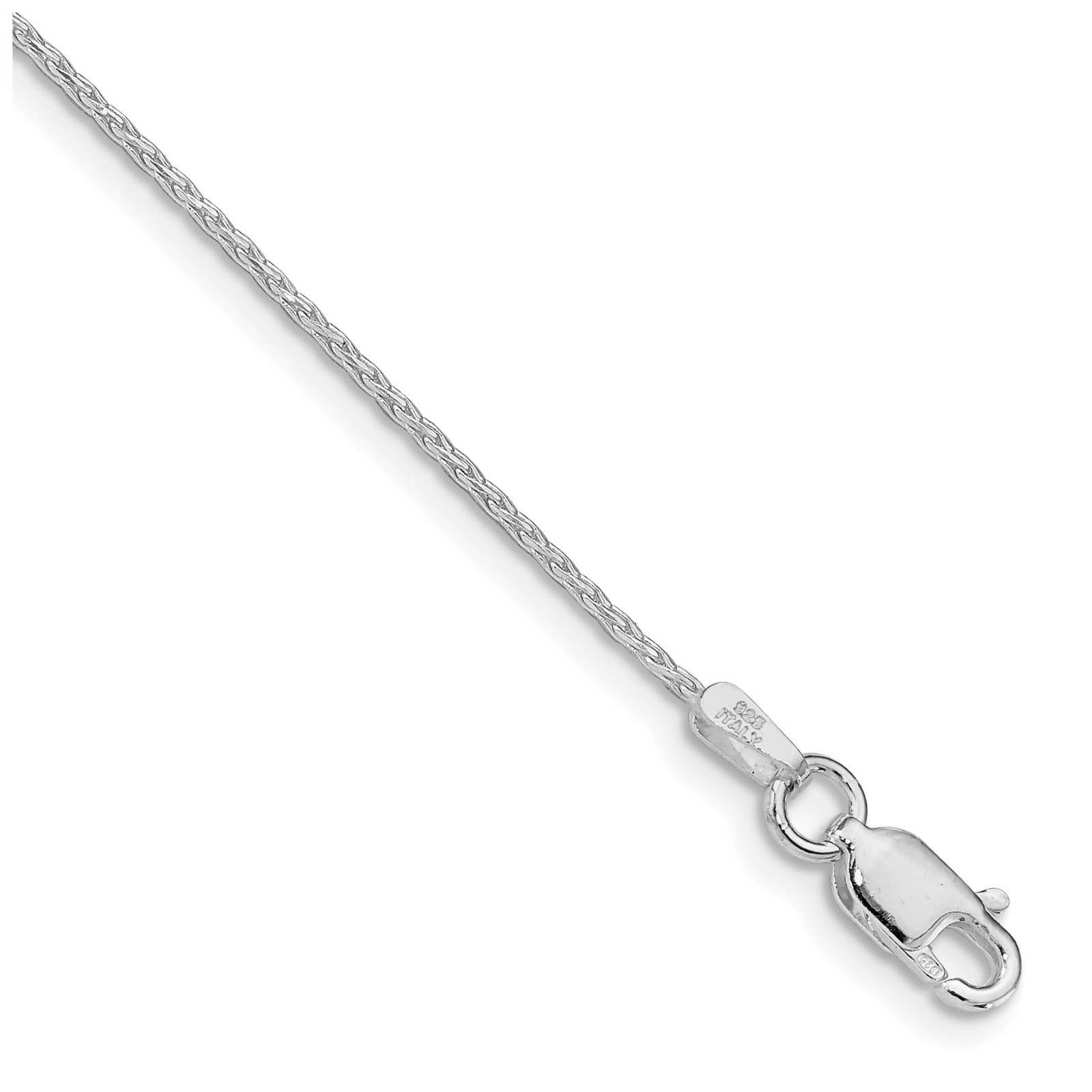 Sterling Silver Diamond-cut Round Spiga 1.25-3.5mm 7-30″