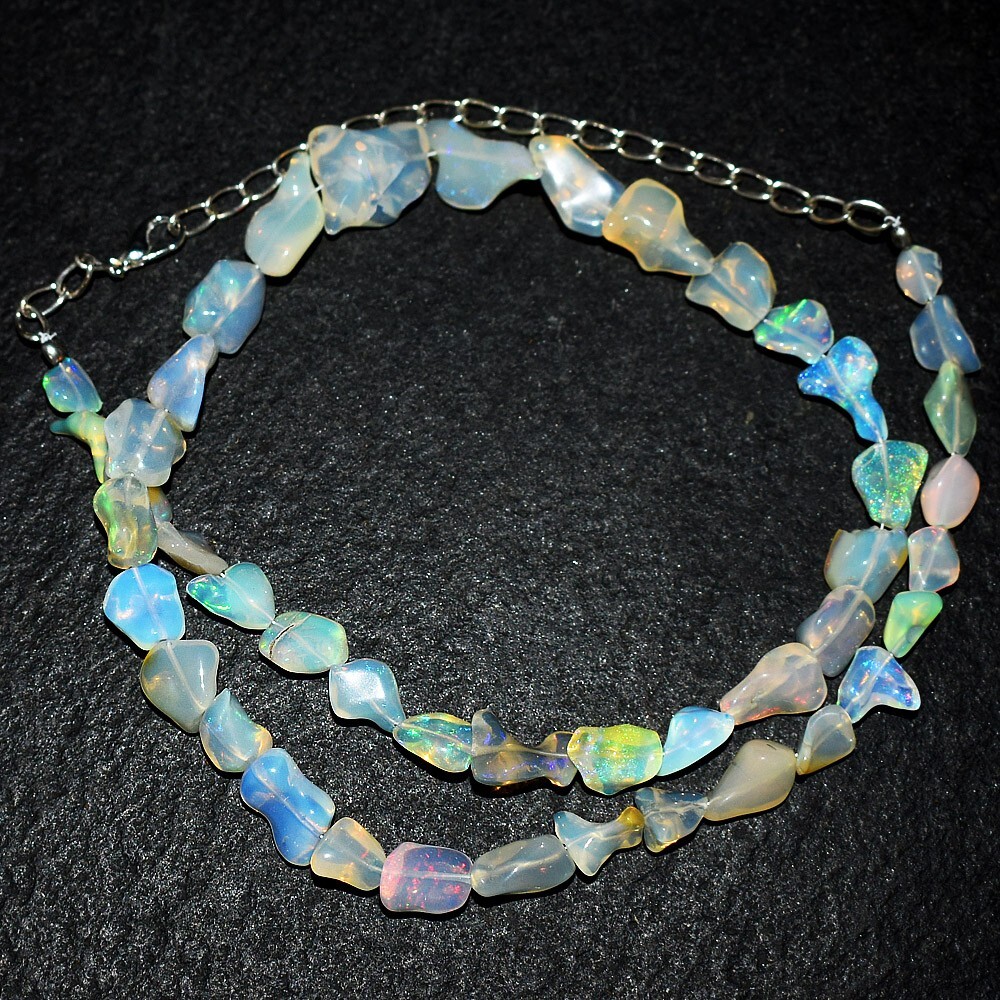 Exclusive Amazing Ethiopian Opal 114.00 Cts Beaded Stunning Necklace VK 04 E670